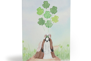 Shih Tzu "Good Luck" NOTECARDS Set from Original Artwork All Occasion Greeting Cards