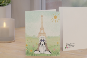 Shih Tzu Sunny Day Art PRINT / NOTECARDS SET Painting
