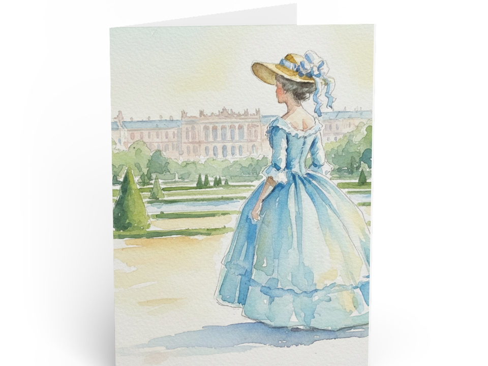 Versailles Lady Art Cards Set All Occasion Greeting Cards Watercolor