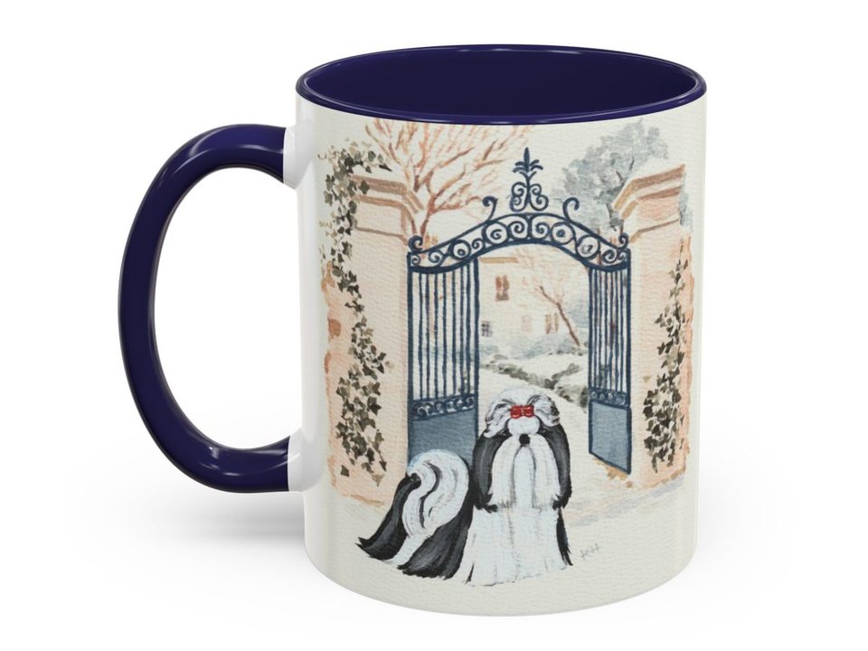 Shih Tzu Winter Elegance Mug Original Art