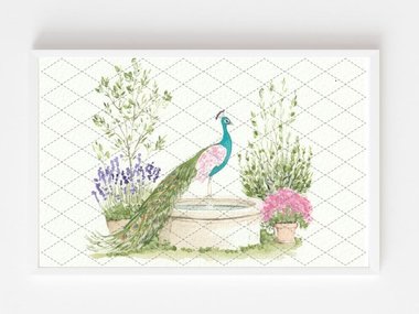 Peacock Art French Royalty Versailles Fountain Painting Print or Note Cards